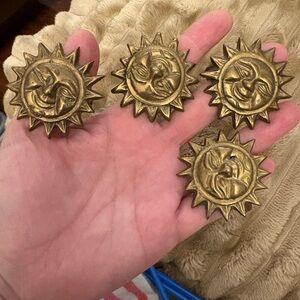 Gold Sunburst Napkin Rings